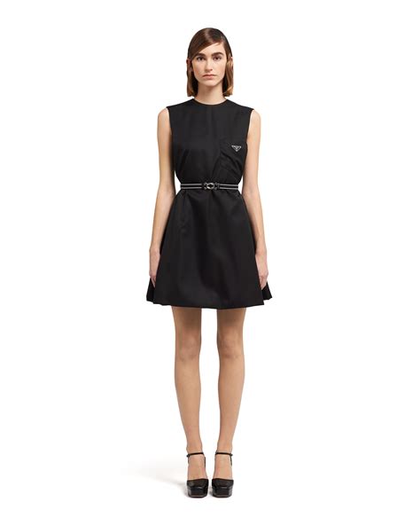 prada black gown|prada nylon a line dress.